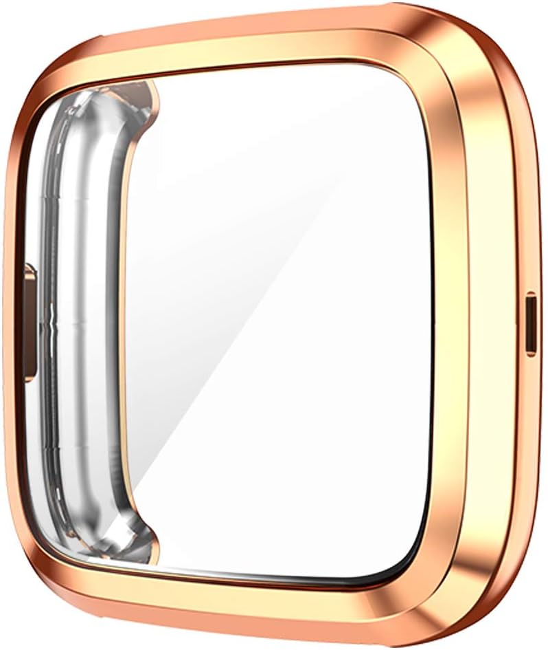 8 Pack Case for Fitbit Versa 2 with Screen Protector, Haojavo Soft TPU Full Protective Cover Ultra-Thin Scratch Resistant Slim Fit Plated Bumper for Fitbit Versa 2 Accessories