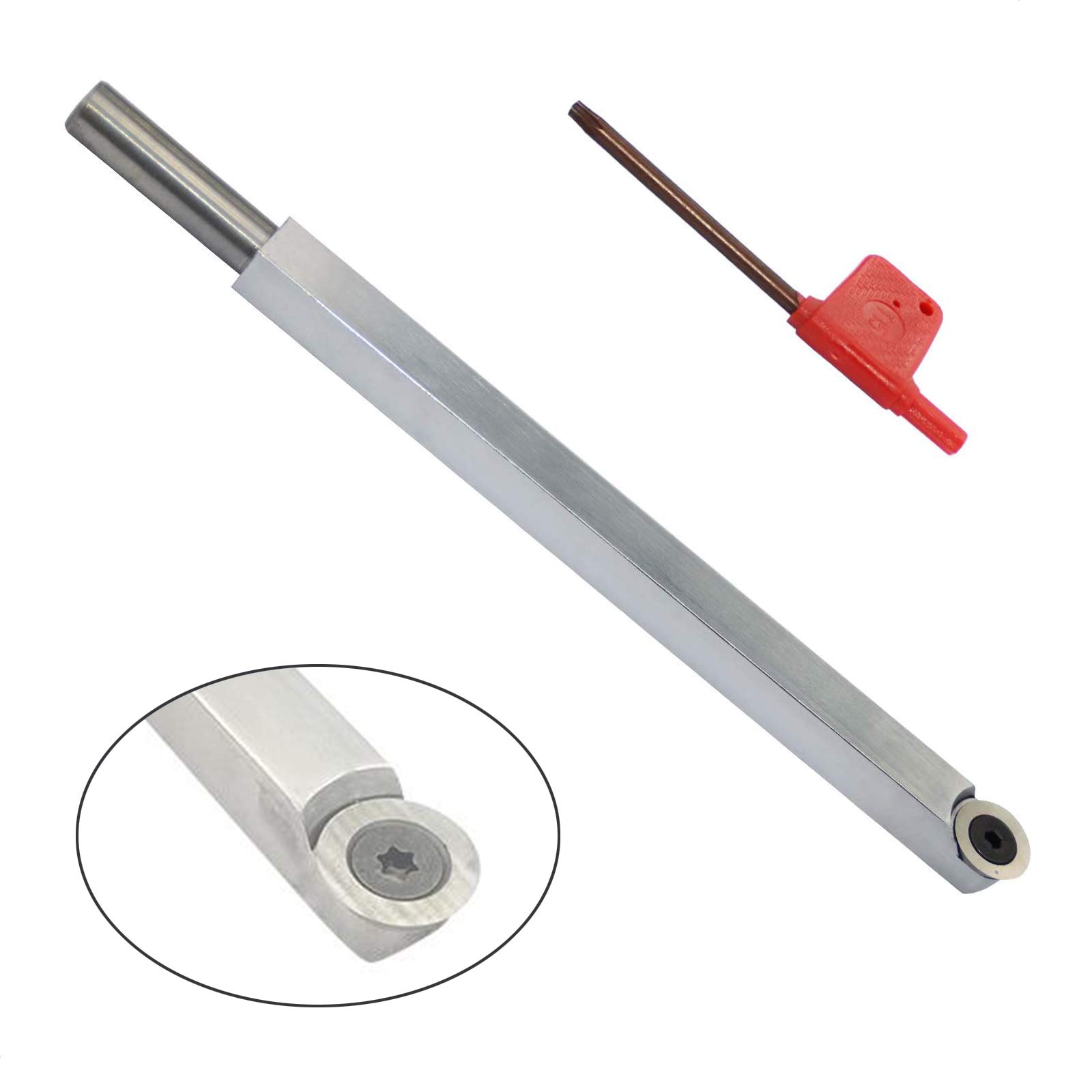 Scalpello, Utensile per Tornitura Del Legno Punta in Metallo Duro Scalpello per Tornio Barra Degli Strumenti con Inserto Rotondo in Metallo Duro Ci0 16 Mm per Hobbisti Del Legno o Fai da Te N