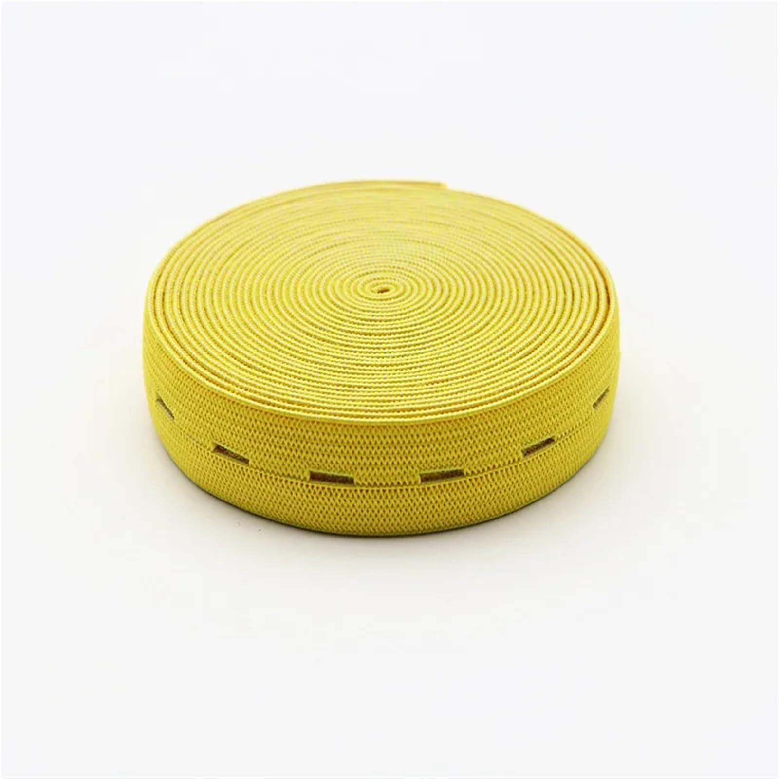 Elástico para coser 10 Uds 5M 18mm Color banda elástica plana blanco y negro 15-30mm perforado, pañal vestido de maternidad accesorios costura artesanal(Yellow 18mm 5m)
