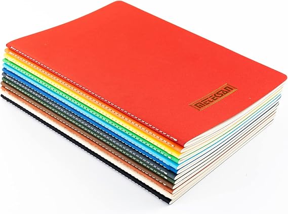 Meteksan Notes 17x24 cm Thread Stitched Notebook with Cardboard Cover, 32 Leaves, Plain, Navy Blue