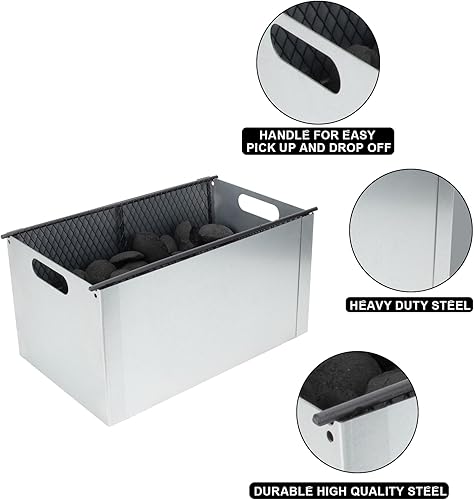 Miniatura 3 de Caja de ahumador de carbón para parrilla de carbón Oklahoma Joe's 3697490W01, caja de ahumador de carbón, piezas de repuesto, cesta de carbón para