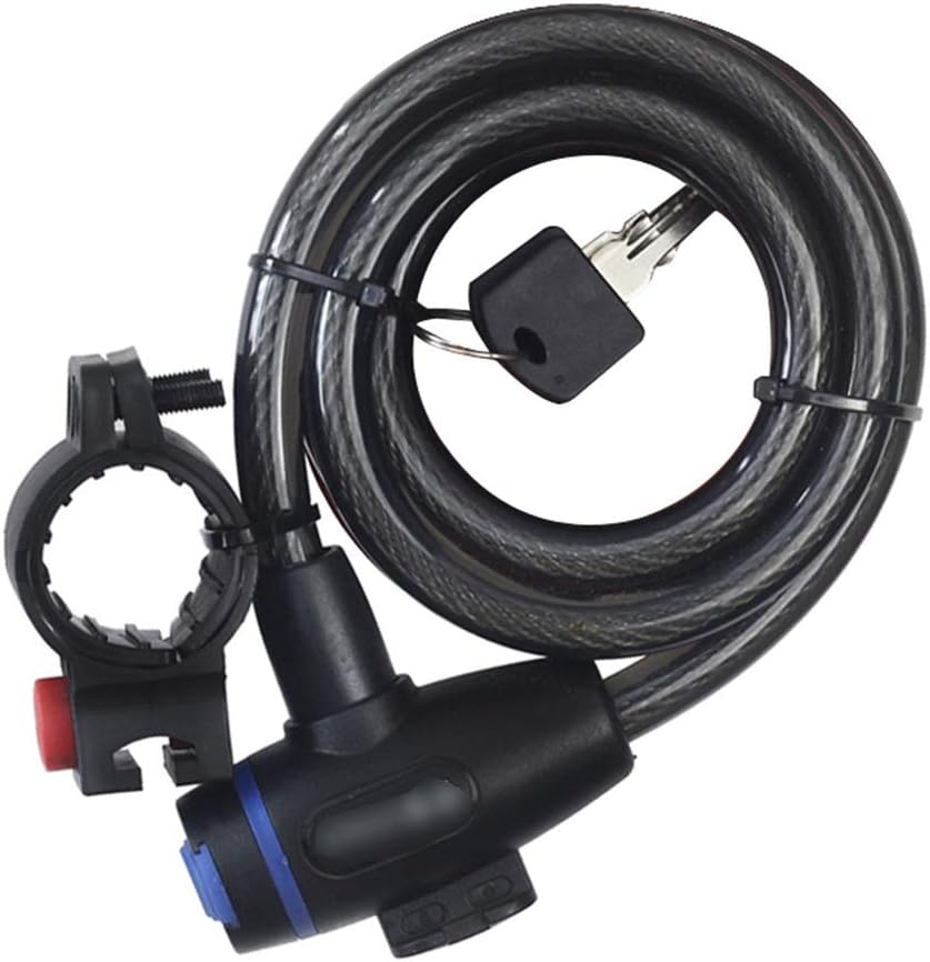 自転車ロック | Yale 使いやすい セキュリティとポータブル自転車ロック付きケーブル自転車安全ツール 耐久性のある自転車ロック (色 : Black, Si