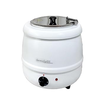 DERMALOGIC Paraffin Wax Kettle Warmer Salon Spa Professional 10L Capacity, White