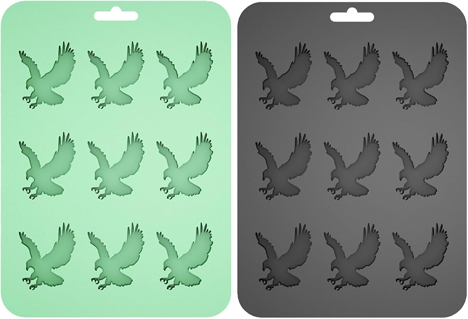 Bald Eagle Ice Molds - 2 Pack 3D Silicone Ice Cube Trays for Cocktails, Whiskey, Cool Drinks, Tea, Coffee, and Party Decorations