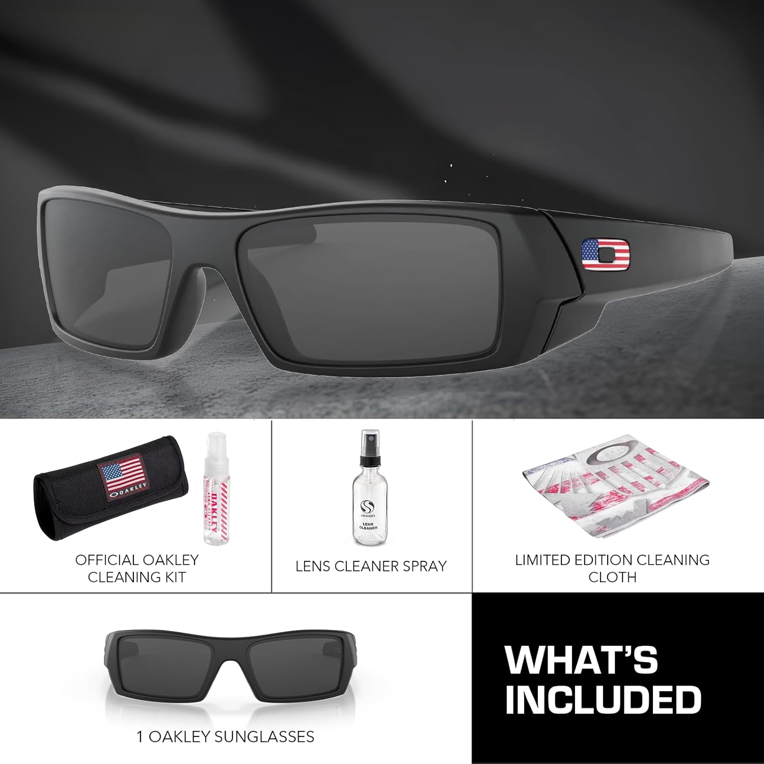 Oakley GASCAN OO9014 Rectangle Shape Sunglasses With Official Eyewear Kit
