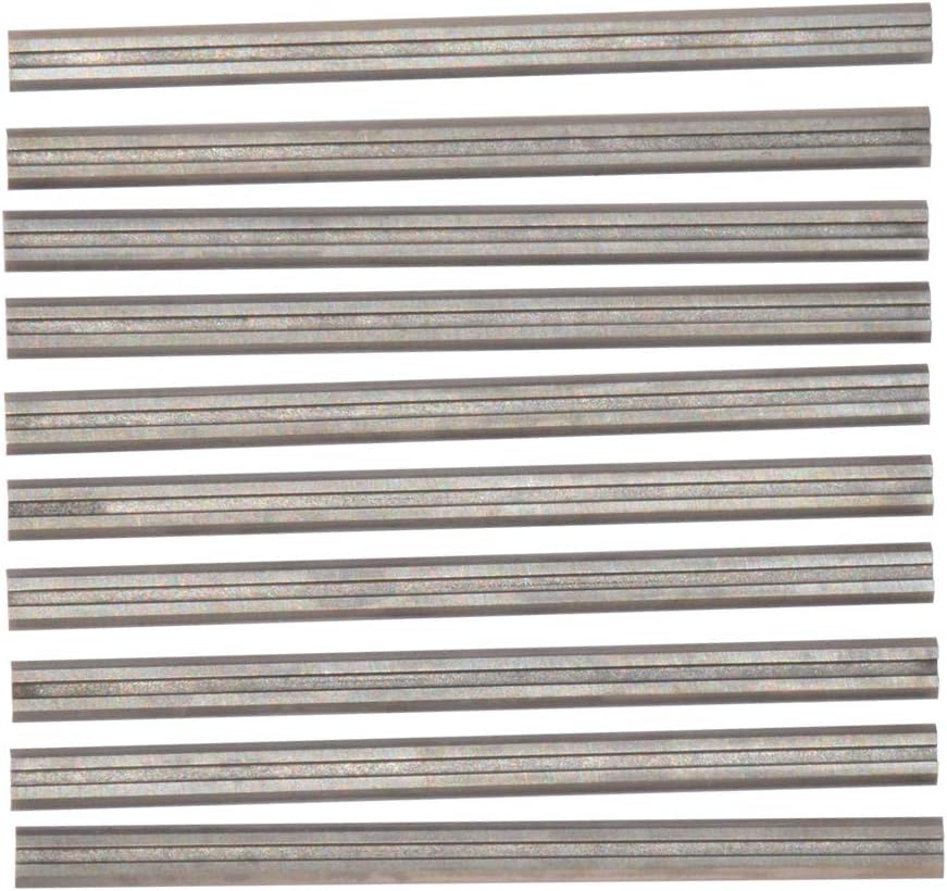 3-1/4 82mm Carbide Tipped Planer Blades Knife Portable Hand Wood Razor For DeWalt DW680K D26677K Bosch PL1632 PL2632K Makita KP0810 KP0800K WEN 6530 B&D Craftsman Ryobi Hitachi most Hand Planer 10pc