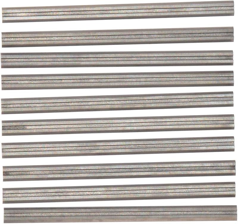 Cuchillas cepilladoras con punta de carburo de 3-1/4 82 mm, maquinilla de afeitar portátil de madera para DeWalt DW680K D26677K Bosch PL1632 PL2632K Makita KP0810 KP0800K WEN 6530 B&D Craftsman Ryobi Hitachi, la mayoría de las cepilladoras manuales, 10 piezas