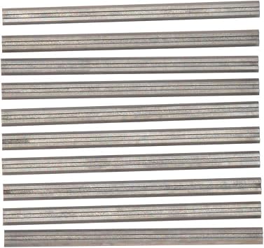 3-1/4 82mm Carbide Tipped Planer Blades Knife Portable Hand Wood Razor For DeWalt DW680K D26677K Bosch PL1632 PL2632K Makita KP0810 KP0800K WEN 6530 B&D Craftsman Ryobi Hitachi most Hand Planer 10pc