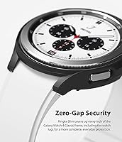 Vista 5 de Ringke Funda delgada [paquete de 2] compatible con Samsung Galaxy Watch 4 Classic de 1.654 pulgadas, bisel clásico Watch4 [solo marco] cubierta dura