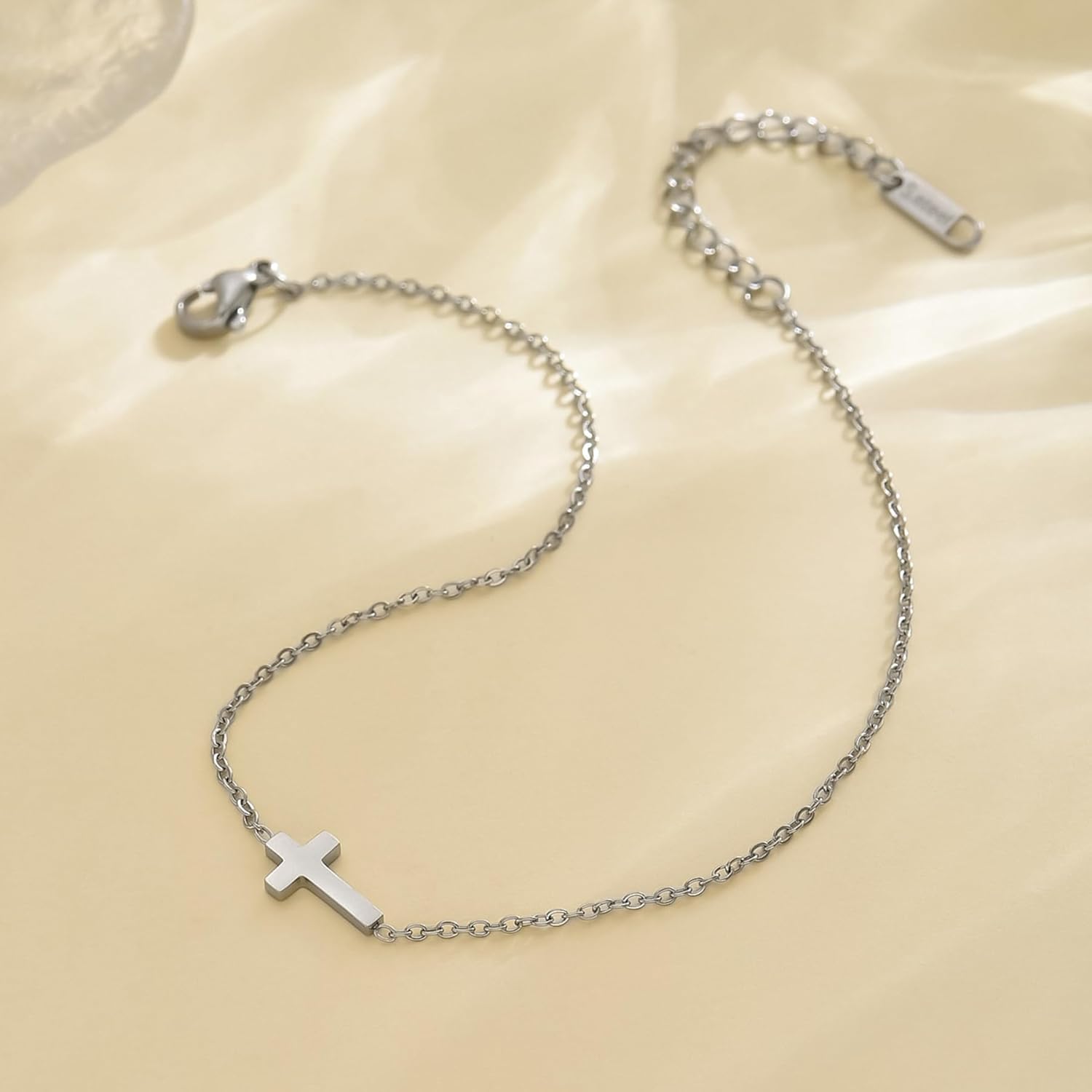 Dainty Cross Ankle Bracelets for Women 18K Gold Plated Tiny Pearl Colorful Beads Beach Summer Simple Foot Jewelry Anklets for Jewelry Gift - Image 5