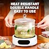 Glass Simmer Pot for Stove - 1.5L/50oz Glass Saucepan Pot with Lid, Heat-Resistant Glass Saucepan Cooking Pot for Pasta Noodle, Soup, Milk, Food (1.5L/50oz) #2