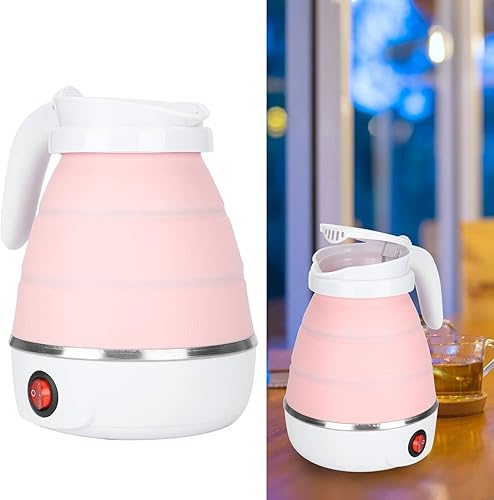 Miniatura 2 de Hervidor eléctrico pequeño de viaje plegable caldera de agua portátil de silicona para el hogar Hervidor eléctrico 400W US Plug 110V ()