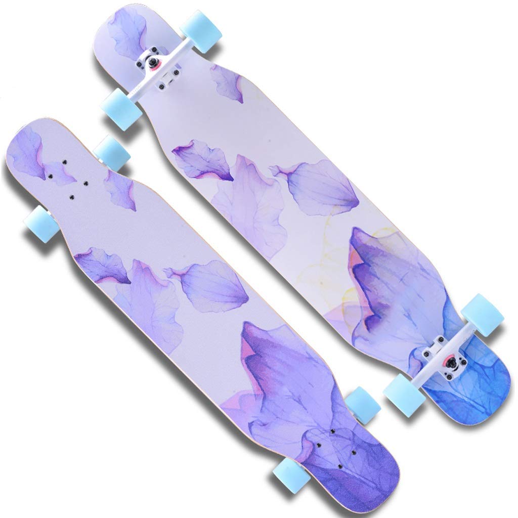TXTC Professional Beginner Longboard Skateboard Shallow U-Shaped Foot Socket Suitable for Men and Women to Brush Street Four-Wheel