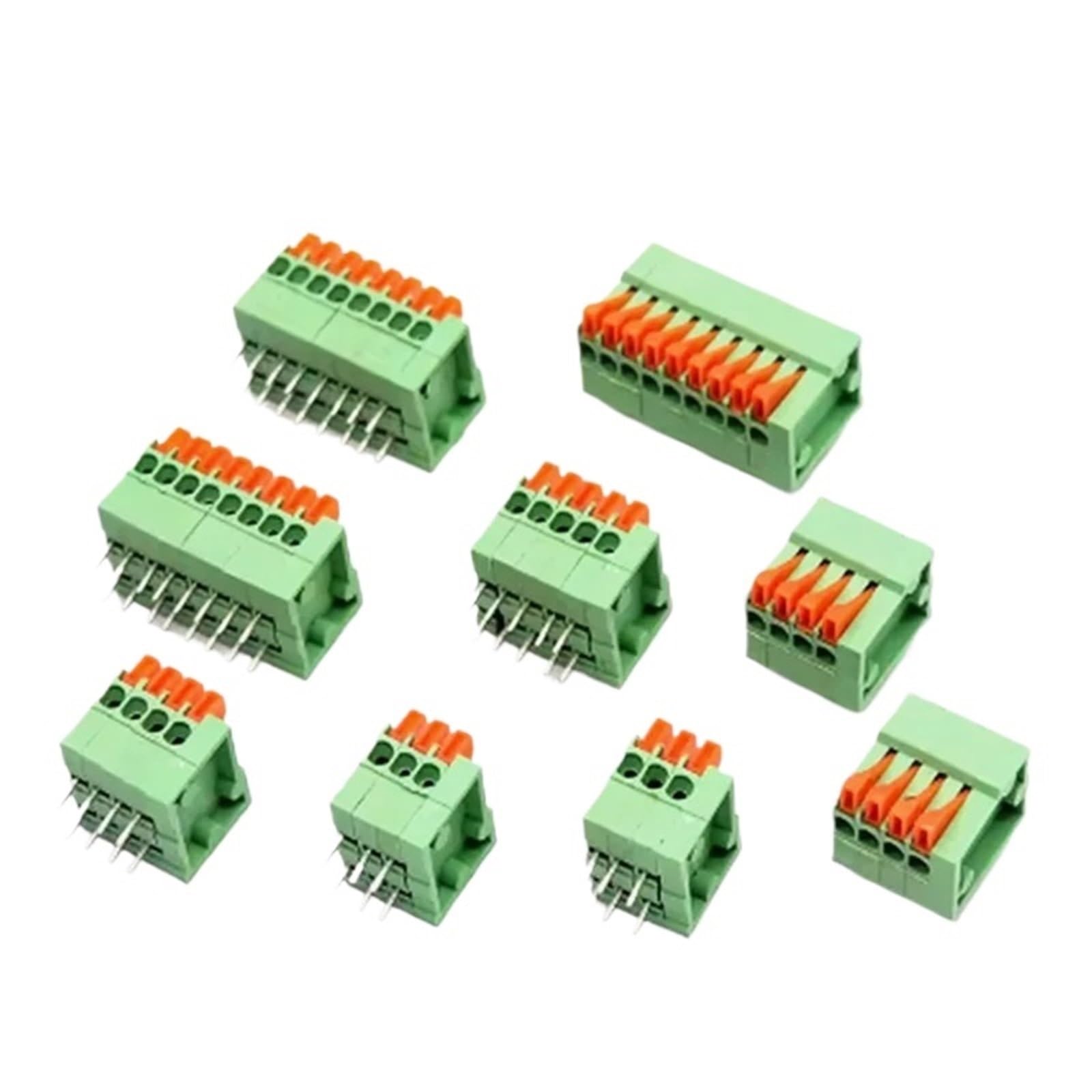 Bornier KF141R à Angle Droit, 60 pièces, Pas de 2,54 mm, connecteur PCB 2/3/4/5/6/7/8/9/10 Broches(7P)