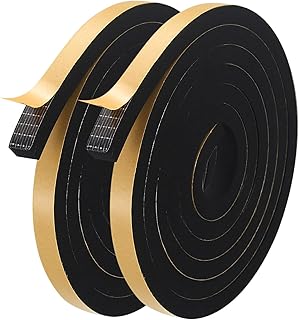Weather Stripping Foam Insulation Tape, Window Door Sealing Foam Tape, Self Adhesive Weather Seal Strips, Soundproof Rubber Door Weather Stripping Foam Gasket Tape - 1/2in x 3/8 in x 78.7In/6.56ft
