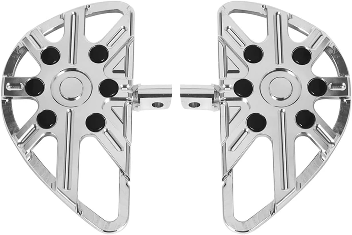 Pedal Foot Rest Motorcycle Driver Floorboard Male Mount Rest Floor Boards Pedal Black Fit For Harley Fit For Softail Touring Road Glide Footrest Edge Slip Pedal Motorcycle Accessories(Chrome Rear Foot