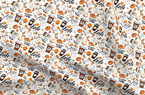 Pumpkin Spice Latte Fabric - Cozy Fall Cream Print on Petal Signature Cotton for Quilting, Apparel, and Home Decor 6 Pumpkin Spice Latte Fabric - Cozy Fall Cream Print on Petal Signature Cotton for Quilting, Apparel, and Home Decor - Image 5
