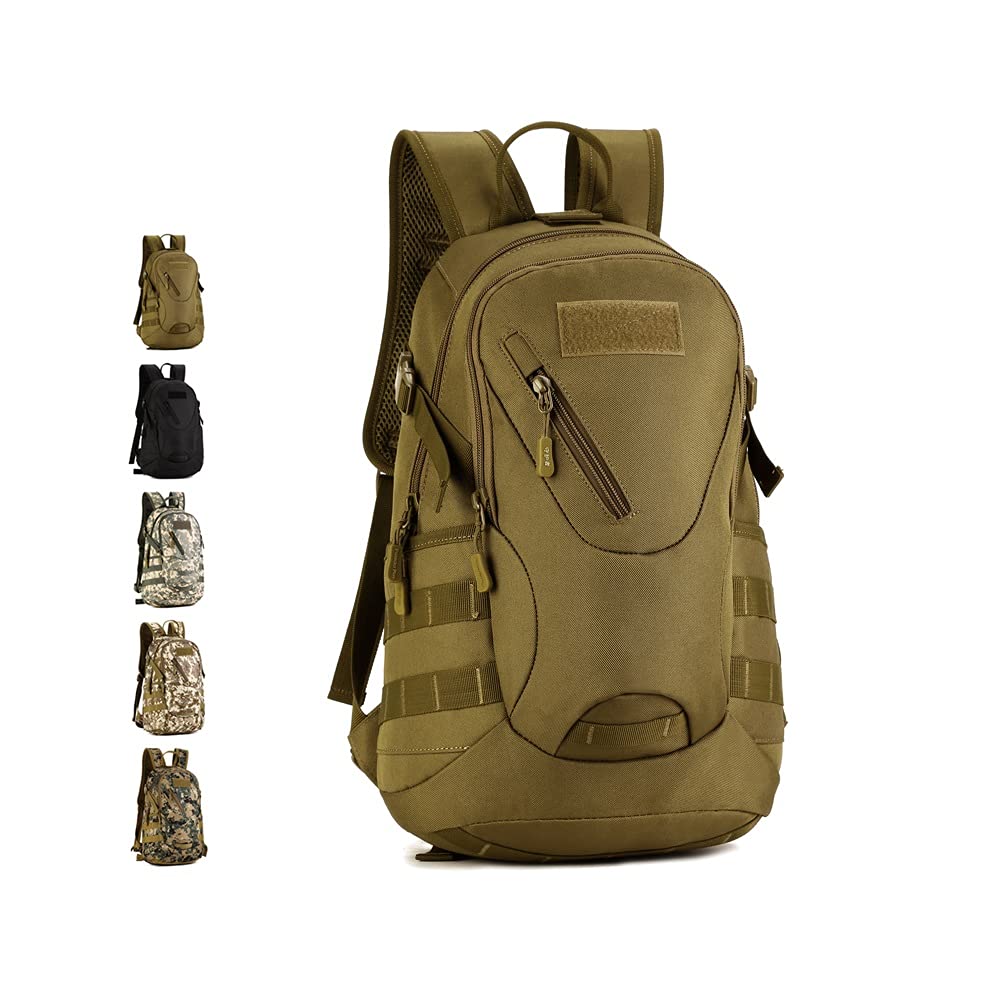 Wodoodporna torba taktyczna Molle 20 l, 25 l, 30 l, 40 l, męski plecak wojskowy, nylonowy, wspinaczka, wędkowanie, polowanie, plecak, S423- 20l-tan, rozmiar uniwersalny