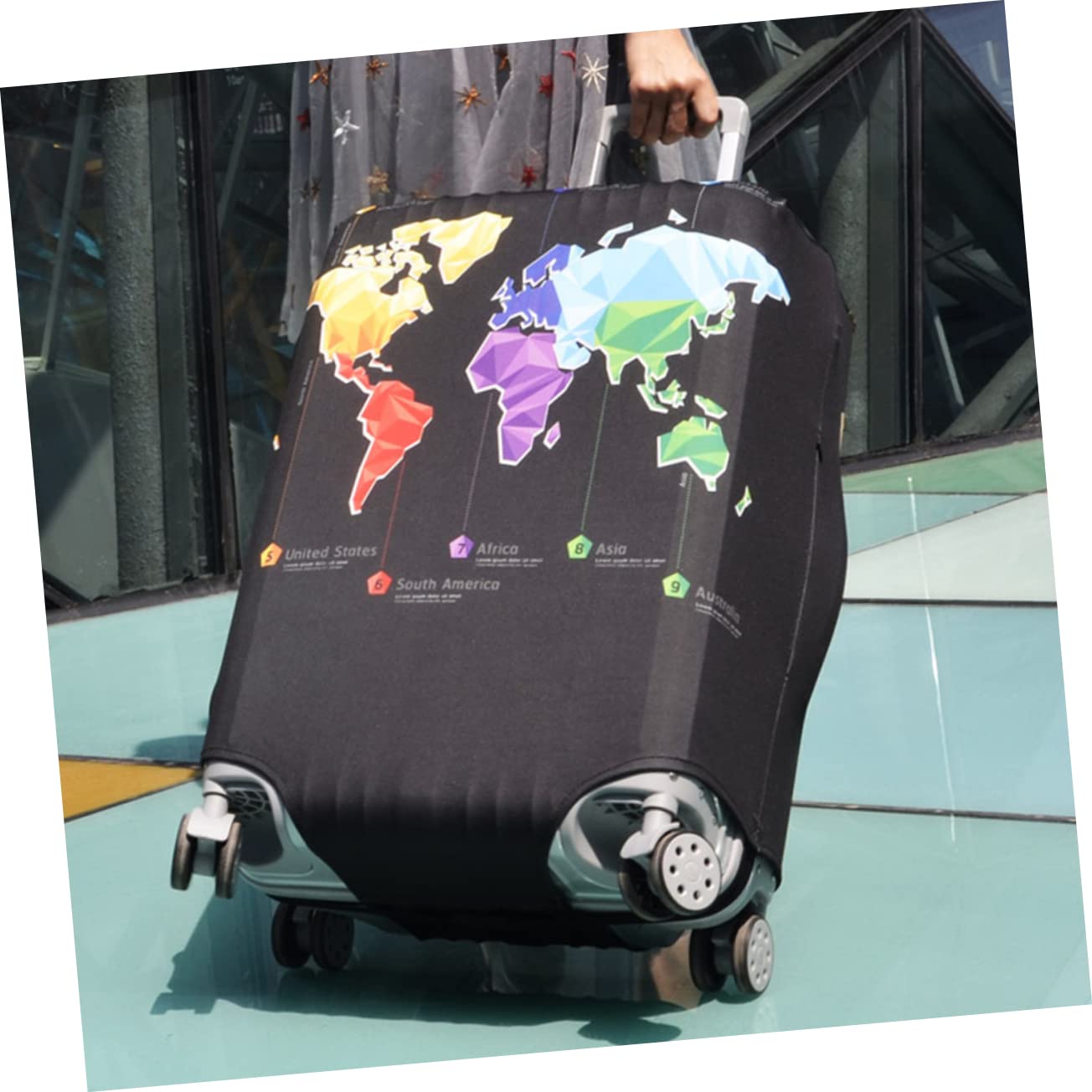 FOMIYES Funda Mundo del Maleta Mapa Protectora de Viaje