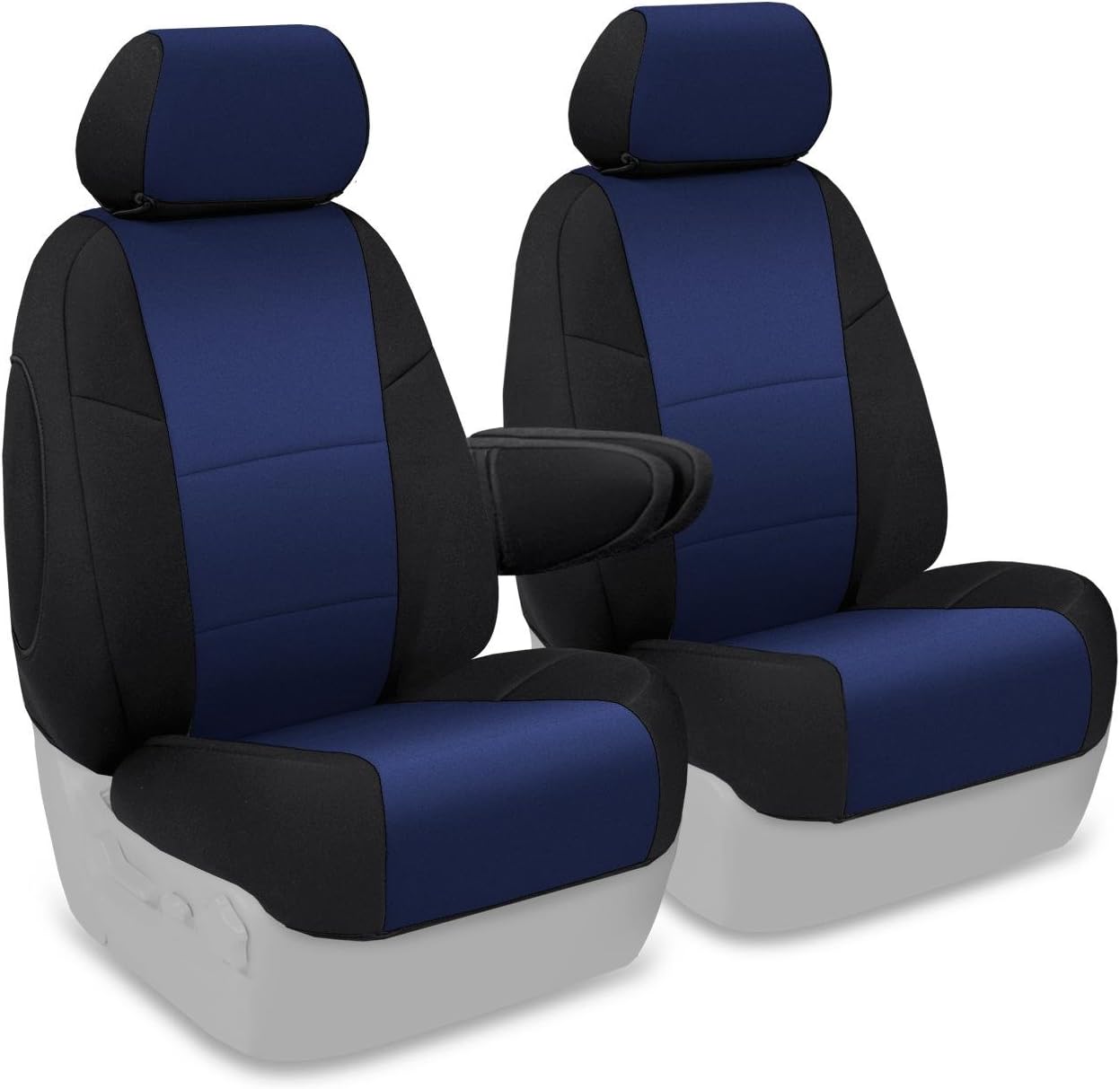 Coverking Custom Fit Front 50/50 Bucket Seat Cover for Select Chevrolet HHR Models - Neosupreme (Navy Blue with Black Sides)