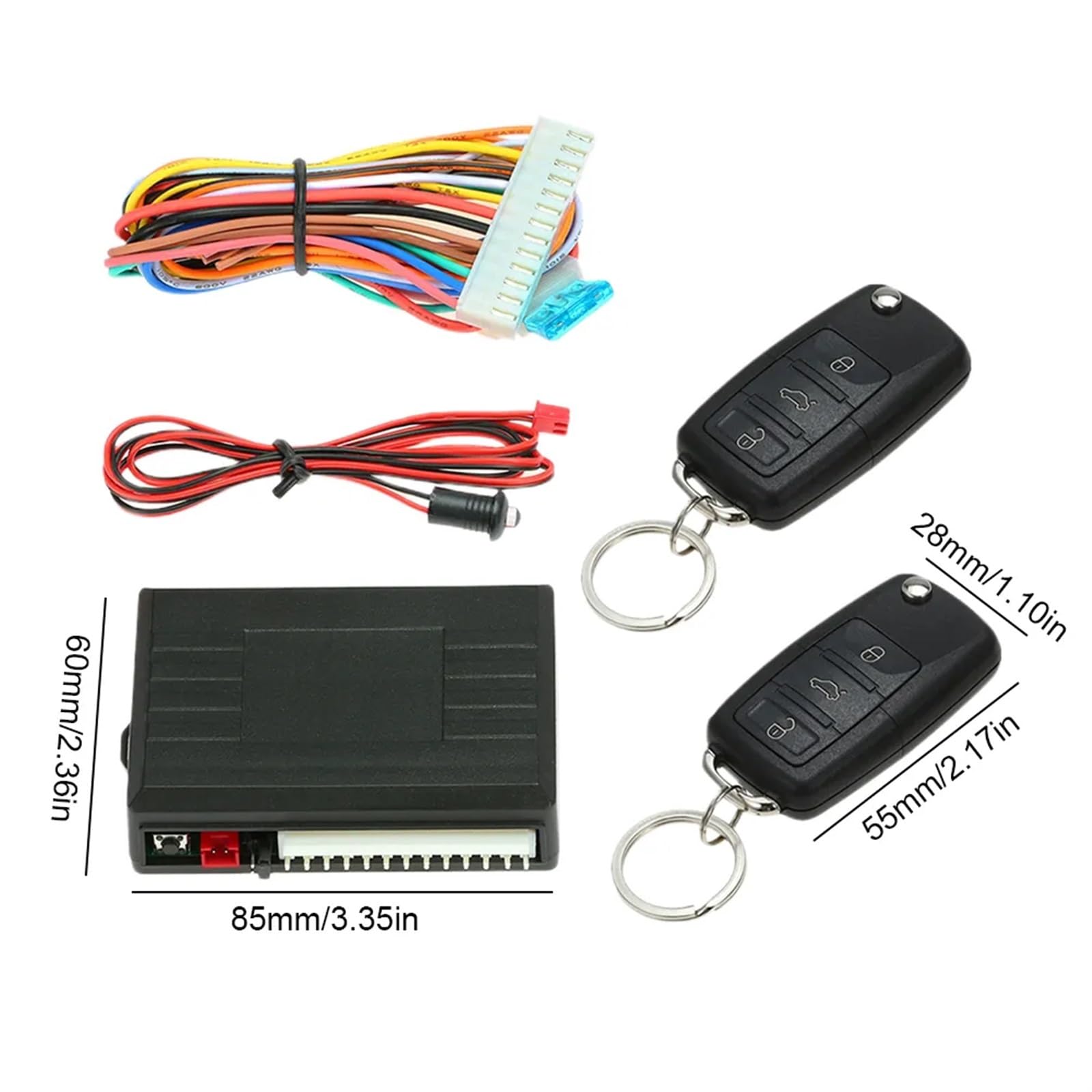 Auto Remote Central Kit Centralny zamek samochodu DIY Uniwersalny system dostępu bezkluczykowego System bezpieczeństwa alarmowy Łatwa instalacja i szeroka kompatybilność