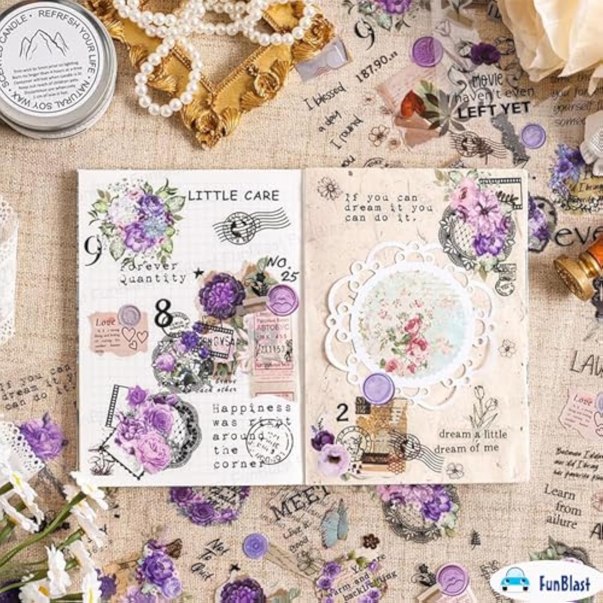 Kawaii Sticker Set - 2 Packets of Vintage Nature Stickers