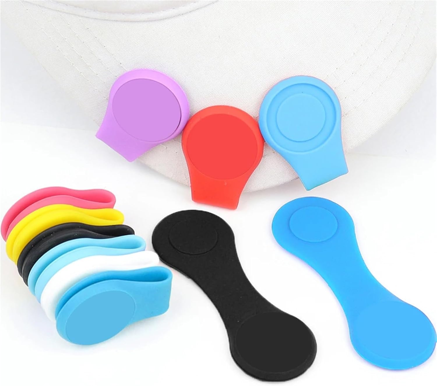 Race Bib Clips 3pcs Silicone Golf Ball Marker Holder Mini Position Calibrating Clip Professional Folding Useful Supplies for Marathon