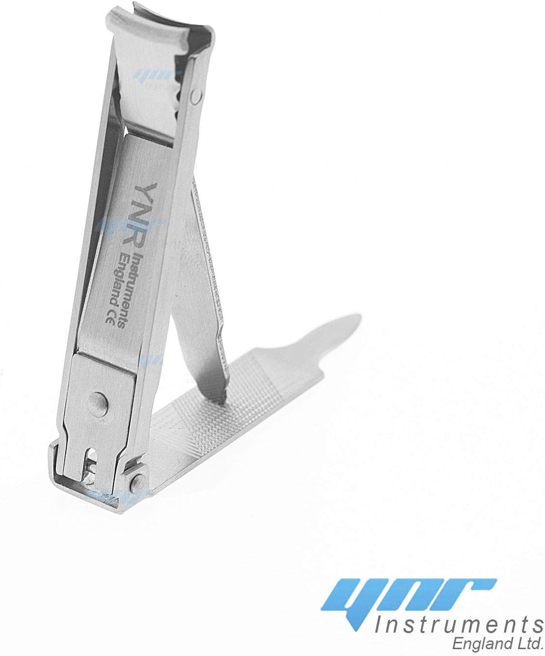 YNR® Professional Foldable 2-in-1 Toe Nail Clipper File & Nose Hair Trimmer Set | Silver Nose Scissor | Compact Pocket Foldable Heavy Duty Nail Cutter | Nail File (2-in-1 Foldable Nail Clipper)