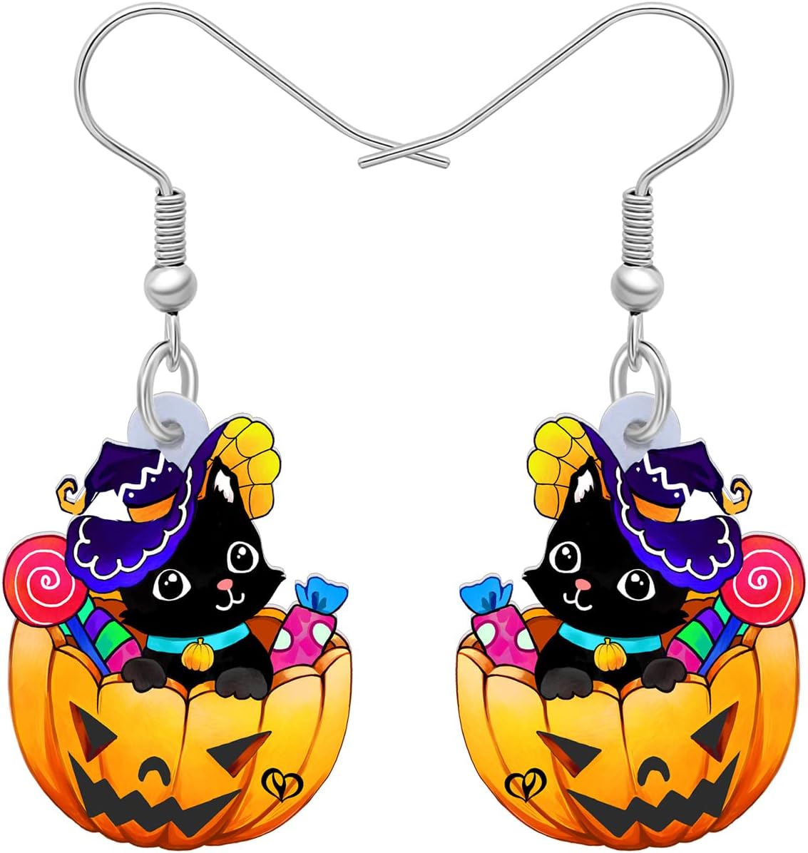 NEWEI Boucles D'oreilles Pendantes En Acrylique Avec Tête De