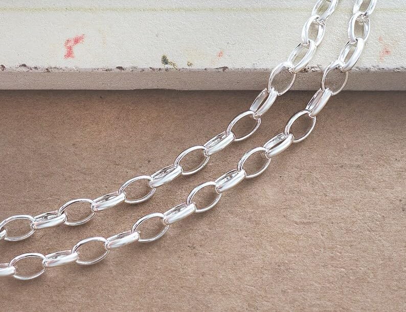 Image of THE MEN THING Chain for Men, Luxury Pure Titanium Steel Chain | Silver Stainless Steel Chain | Necklace Jewellery for Men & Boys
