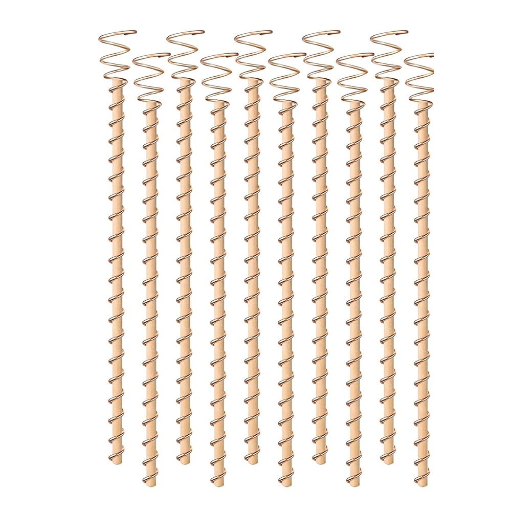 Littimoon 10Pcs Electroculture Plant Stakes,12 Inch Copper Coil Antennas Garden Stakes Electronic Planting for Vegetable Garden Easy Install Easy to Use