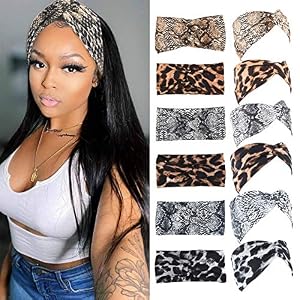 MarchQueen Fashion Headbands for Women Elastic Twisted Criss Cross Hair Bands for Girls Turban Headwraps Hair Accessories 6Pcs