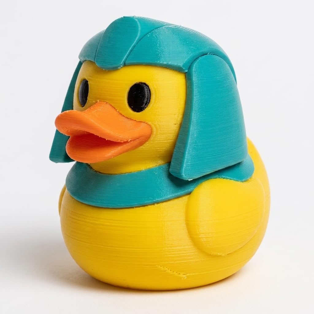 Egyptian Pharaoh Duck Collectible Figurine - Unique Shelf Decor for Adults – 3D Printed in Canada