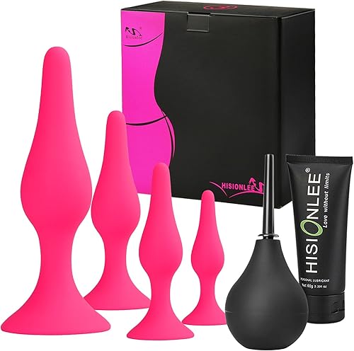 Miniatura 31 de Hisionlee? Juguete sexual 4 unidades. Juego de tapones anales de silicona médica Sensuality Sex Dolls, Hision10002, no, Negro, 4