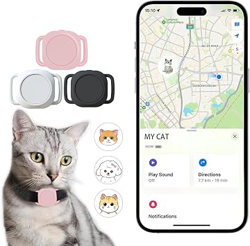 Pet AirTag Anti-Loss Tag Smart Tracker Apple Find My Compatible Lightweight Compact With Collar Pet GPS Tag Loss Prevention Lightweight Tag Size Adjustable Smart Tag For Dogs and Cats Nylon Material | Apple