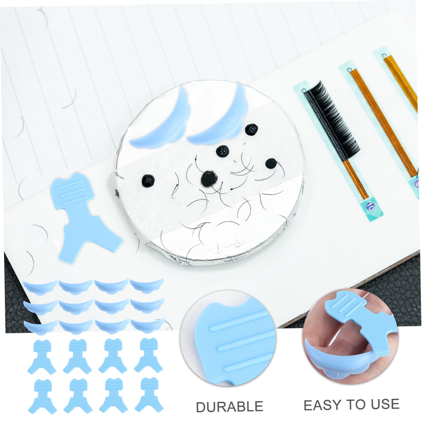 Housoutil 20paare Wimpern Perming Curler Pads -förmigen Wimpern-bürsten Für Wimpernverlängerung Und Lifting Wiederverwendbar Und Leicht Zu Reinigen Für Salons Und Zuhause