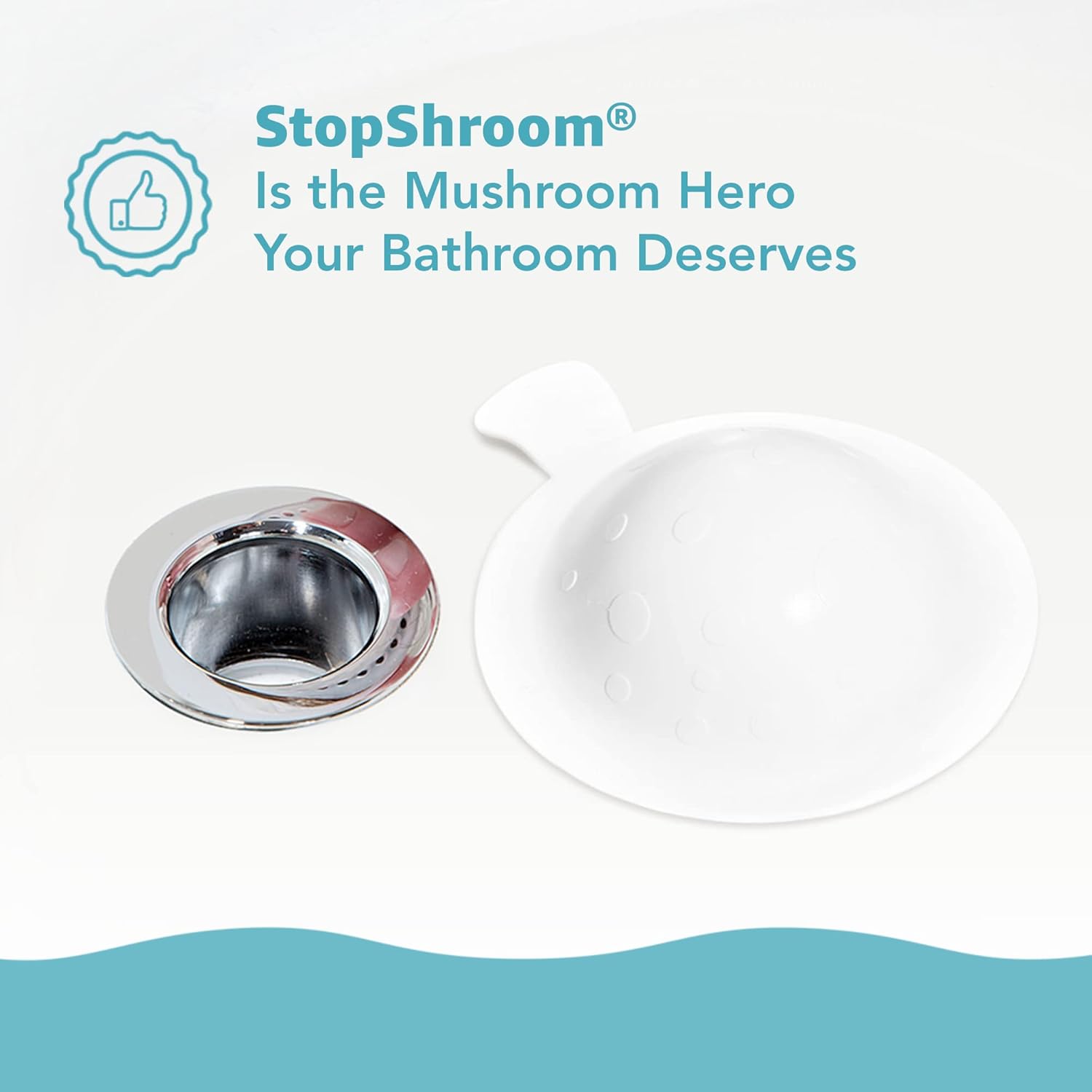 Universal White Silicone Drain Stopper with Suction Cup