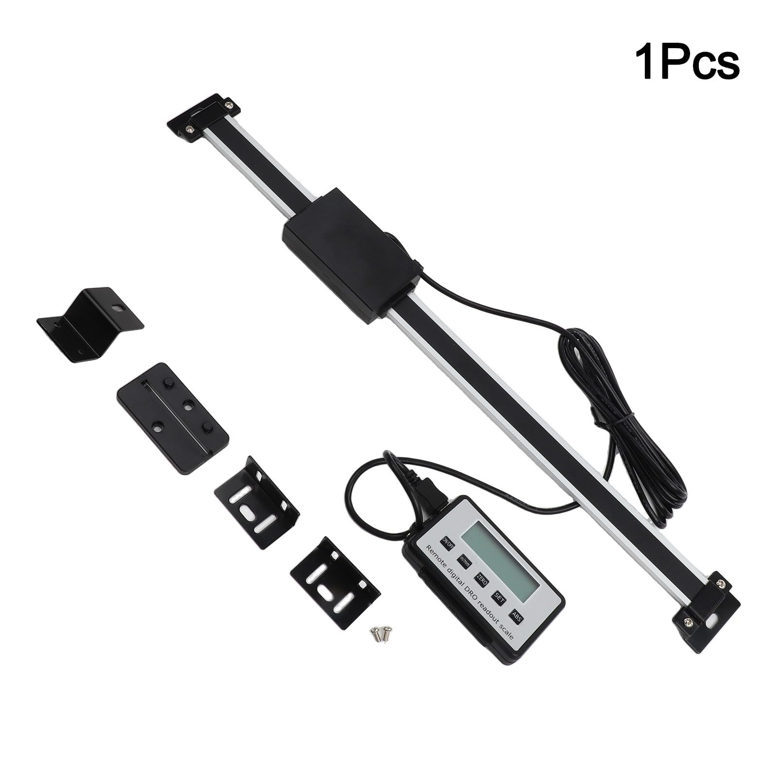 For DRO Remote Digital Readout Linear Scale External Display 0-300mm Range 0.01mm Accuracy with LCD Screen for Tours and Machines-Tools, Black