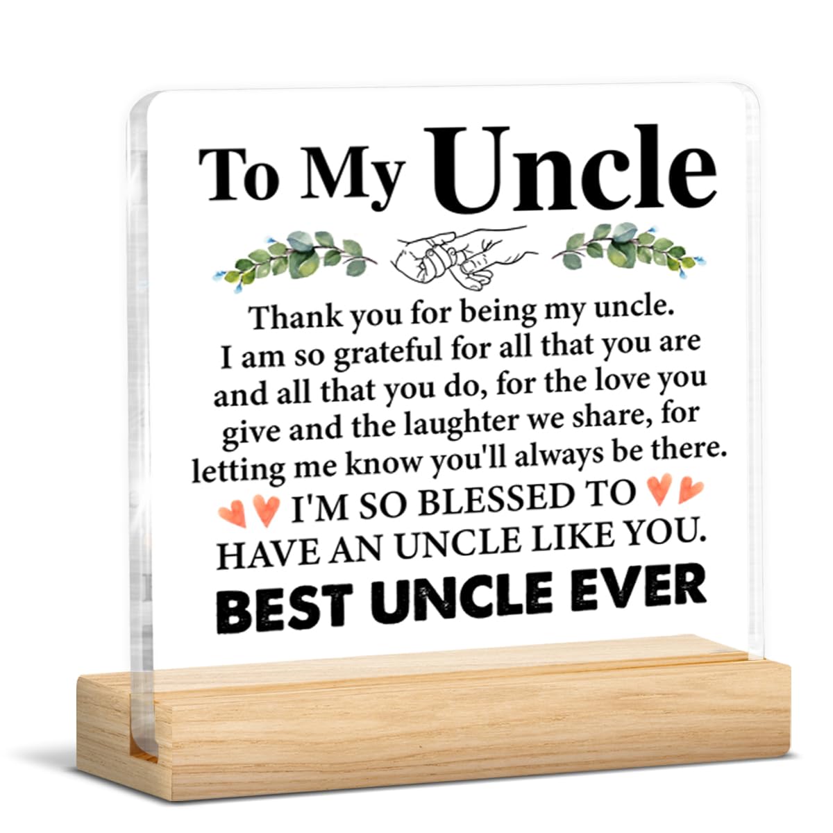Uncle Gifts From Niece Nephew, Gifts for Uncle Fathers Day Birthday, Clear Acrylic Desk Decorative Sign Home Desk Decor-image-13