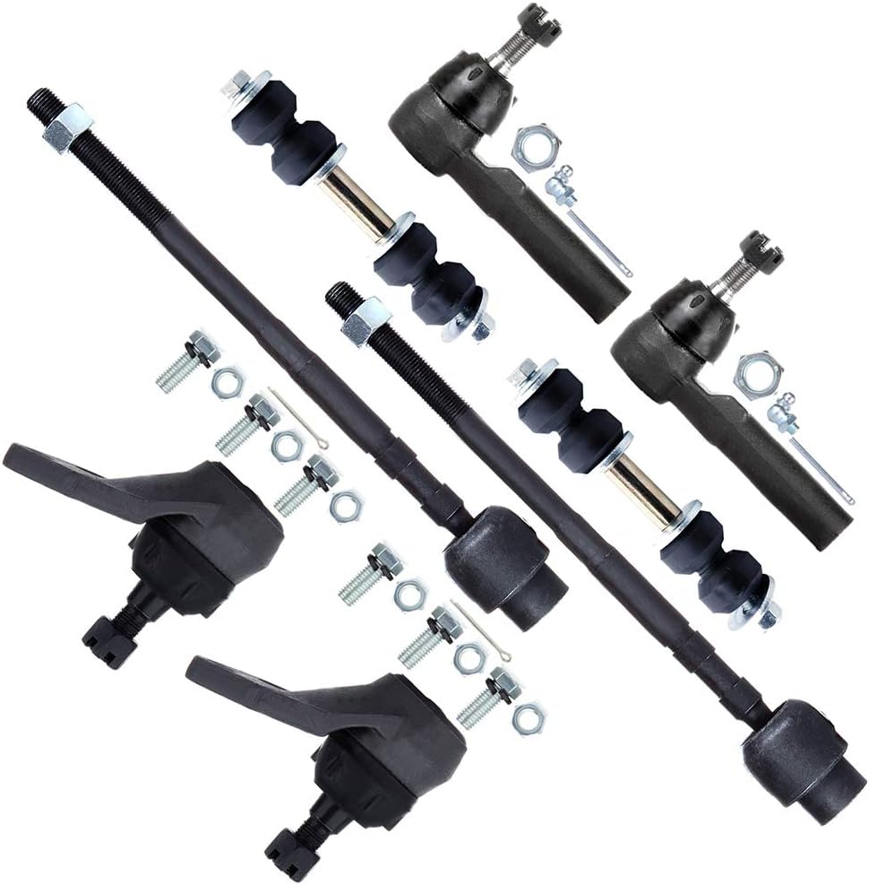 SCITOO 8pcs Front Suspension Kit Inner Outer Tie Rod End fit for Buick Lesabre Park Avenue Electra for Cadillac DeVille for Pontiac Bonneville for Oldsmobile 98 Regency Delta 88 Ball Joint Sway Bar