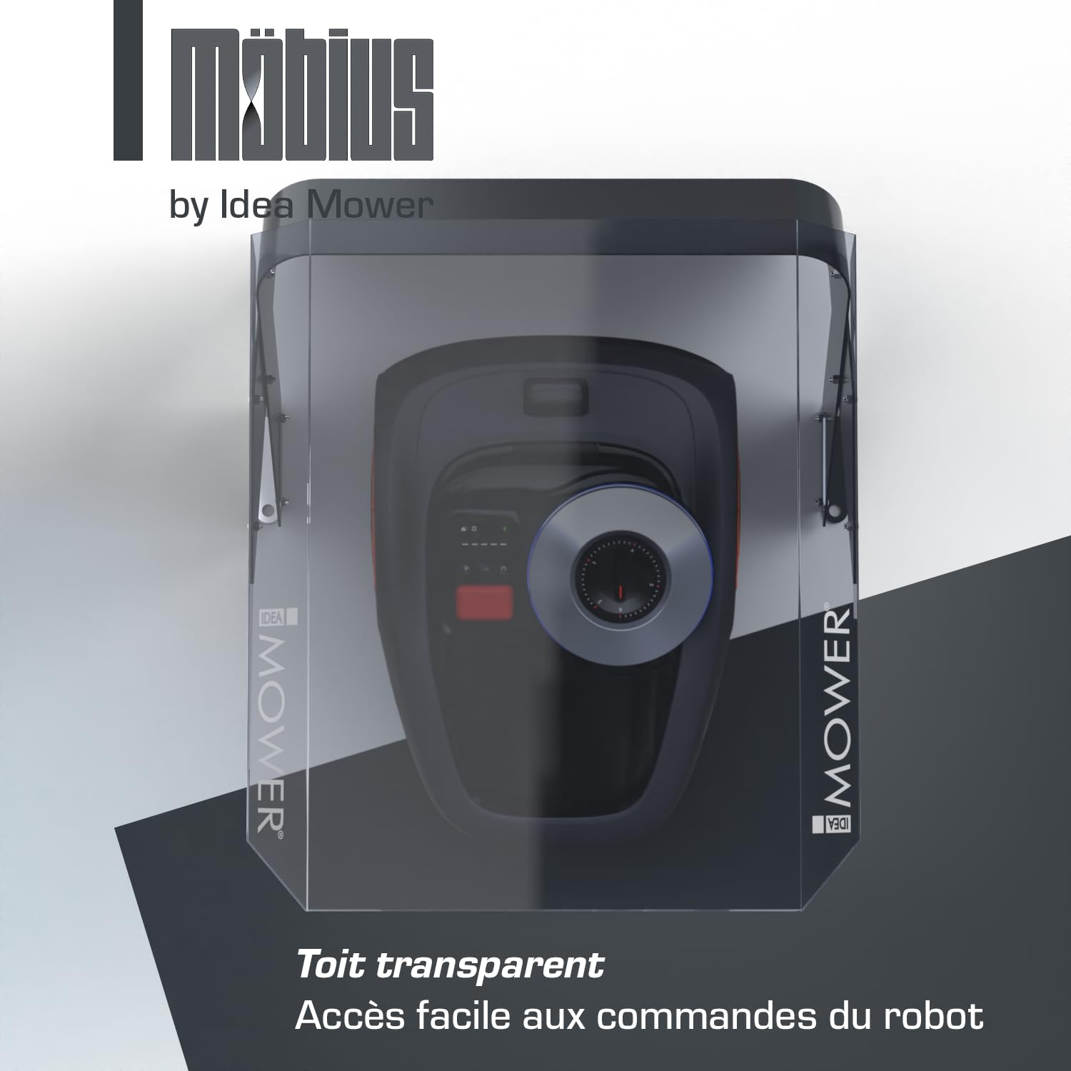 Idea Mower Mobius Abrì Tondeuse Robot Compatible Navimow i105e/i108e - Abri/Garage Robot Tondeuse - Protection Extérieure - Abris Mobius - Durable Résistant pour Robot Tondeuse Sécurité