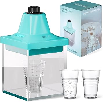 Resin Bubble Remover, Removes 99% of Air Bubbles in 5 Minutes, 95kPa Vacuum Chamber with Timer, Big Capacity Bubble Remover for Epoxy Molds Casting, UV Resin, Silicone, Jewelry MakingBlue
