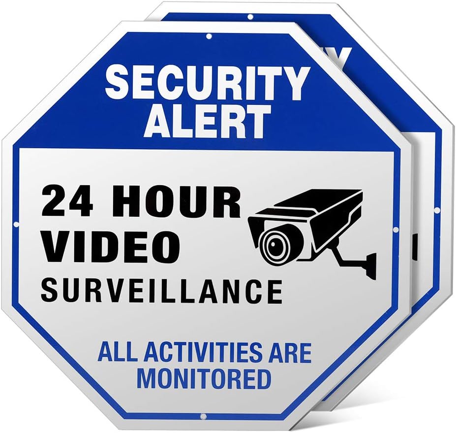 Video Surveillance Signs Outdoor 10" x 10" Aluminum Rust