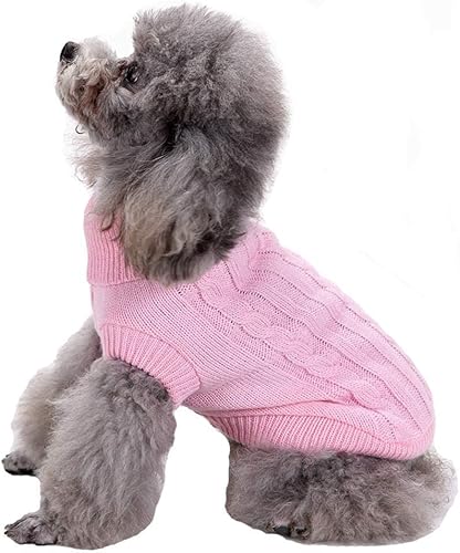 Miniatura 4 de Chborchicen - Suéter de punto para perros pequeños suéter de punto para mascotas gatos abrigado sudadera para perro ropa de invierno suéter para
