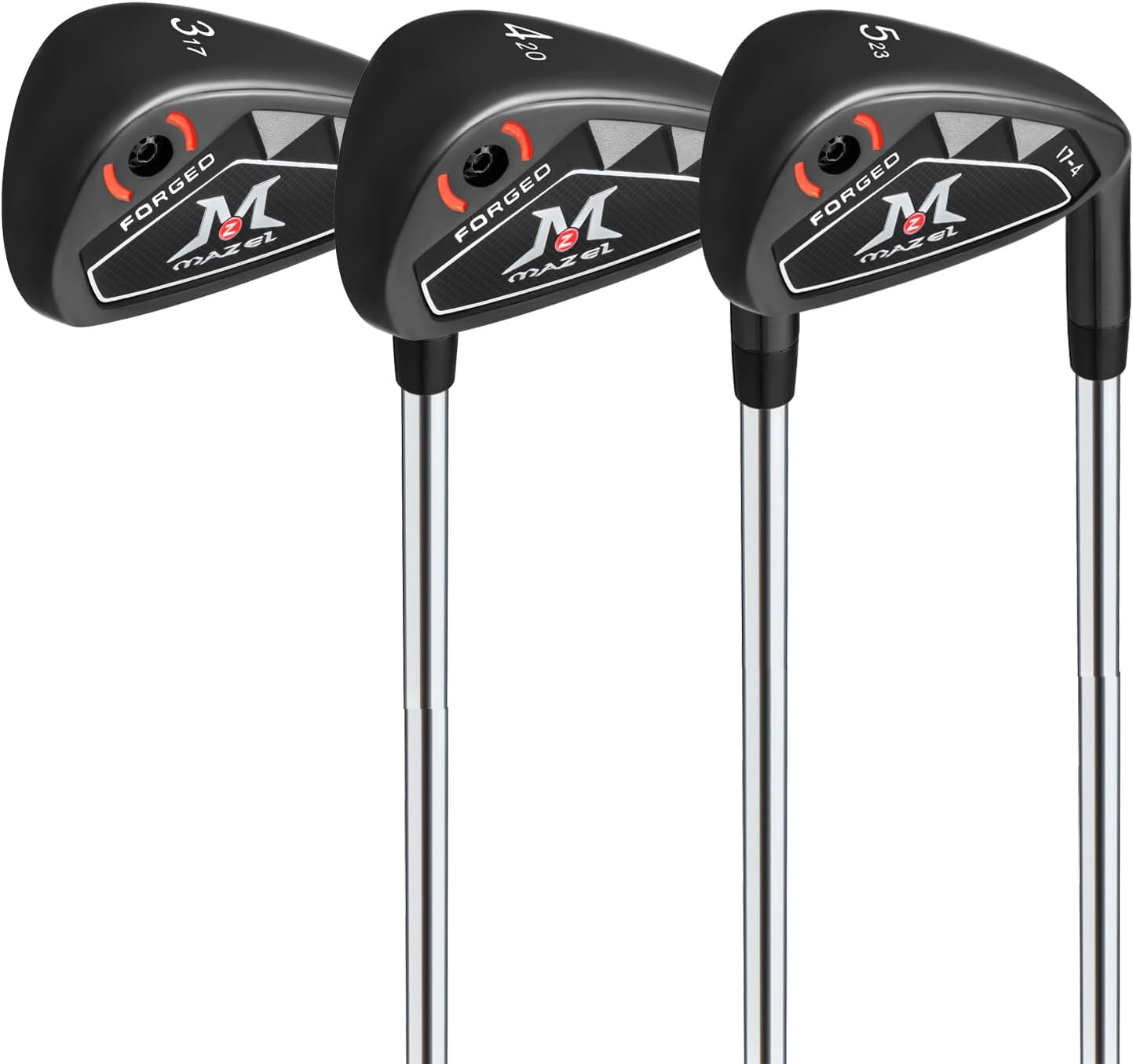MAZEL Men Golf Iron Set (9PCS) or 1,2,3,4,5,6,7,8,9,Pitching Wedge,Sand Wedge with Steel Shafts for Right Handed Golfers