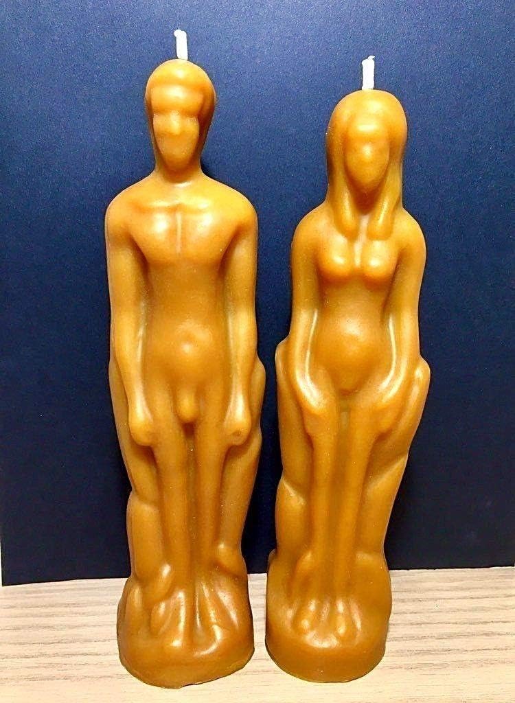 3D silicone pillar candle soap mold male female figure homemade wicca spell