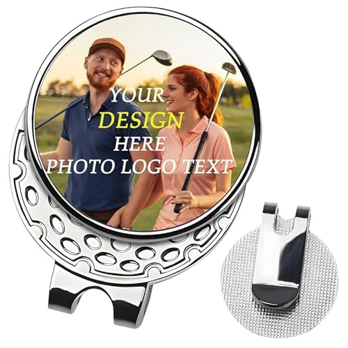 Custom Golf Ball Markers Hat Clip, Personalized Magnetic Golf Ball