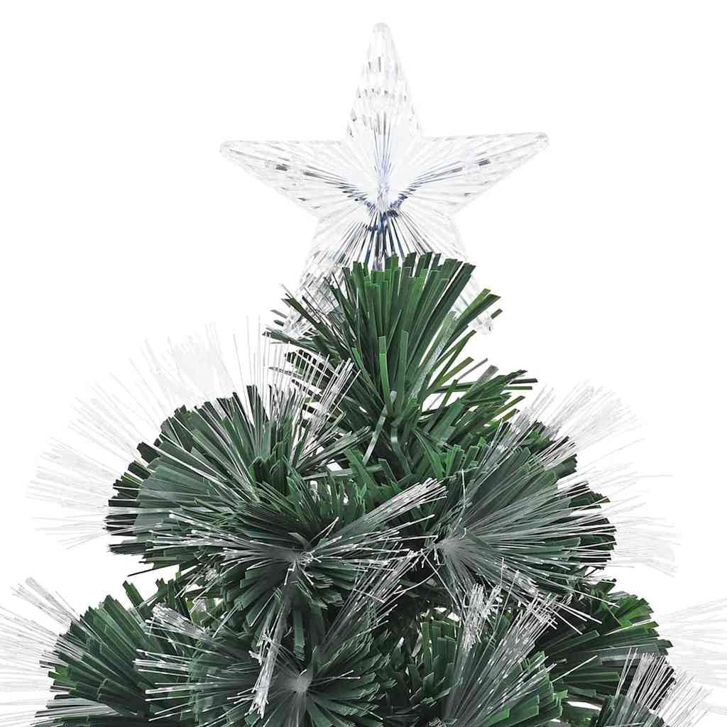 Künstlicher Weihnachtsbaum 120 cm Grün, PVC, Art Deco Design, Mehrfarbige LED-Lichter, Für Innen- & Außenbereich, USB-Stromquelle, 60 x 60 x 120 cm