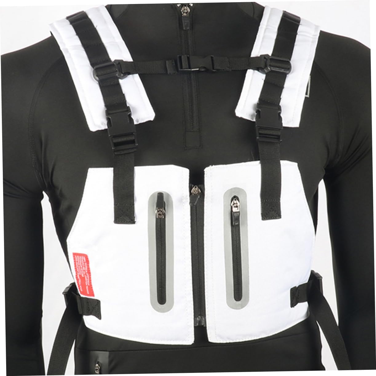 High Visibility Reflective Vest for Running Cycling Men's Multi-Pocket Adjustable Straps