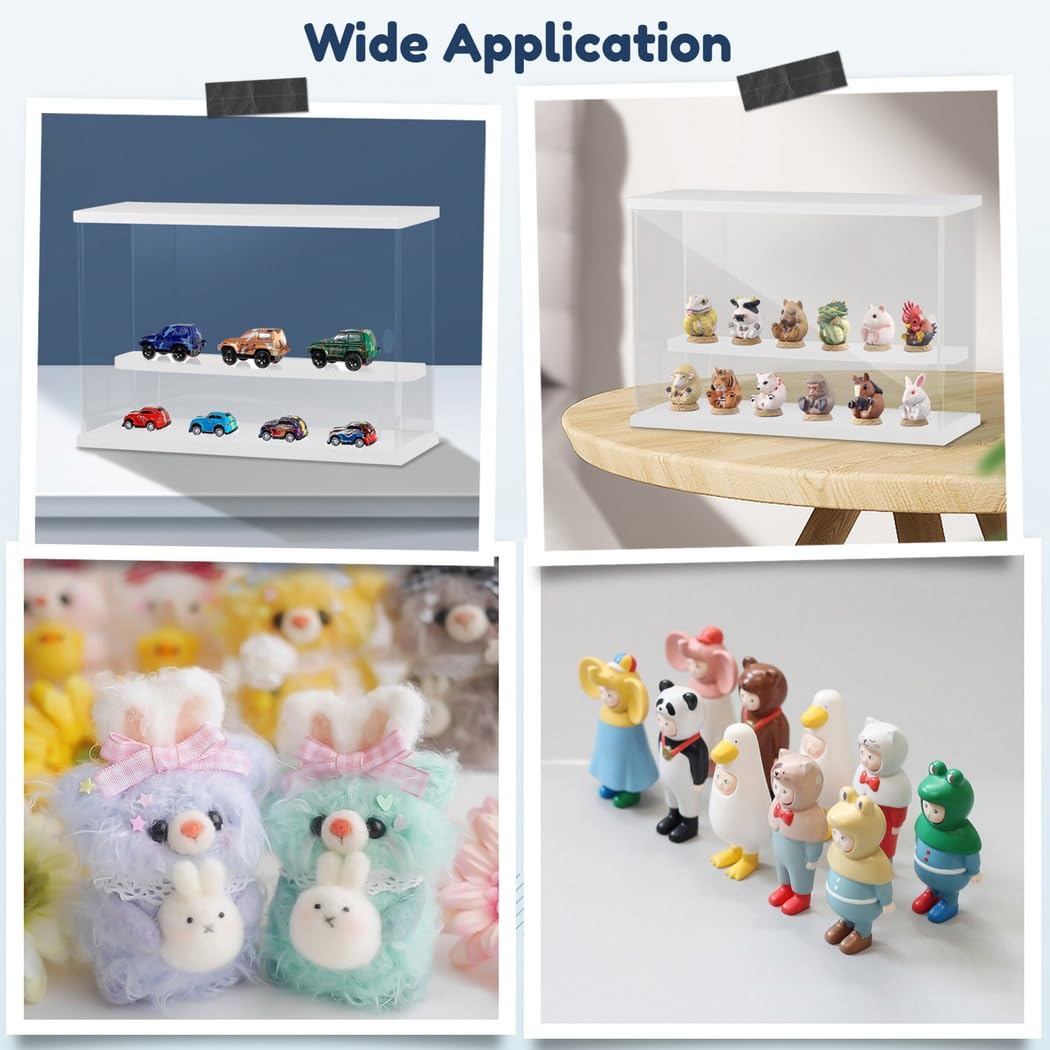 Acrylglas-Vitrine für Sammlerstücke, transparente Aufbewahrungsbox mit Tür, staubgeschützter Display-Würfel für Actionfiguren, Tischvitrine für Spielzeug, Miniaturen und Modelle